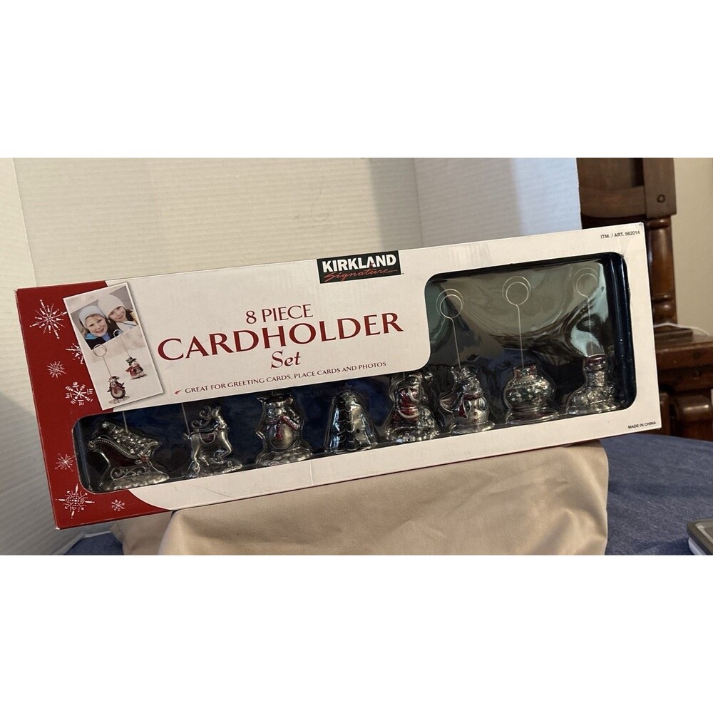 Kirkland's Christmas Cardholder Set NIB